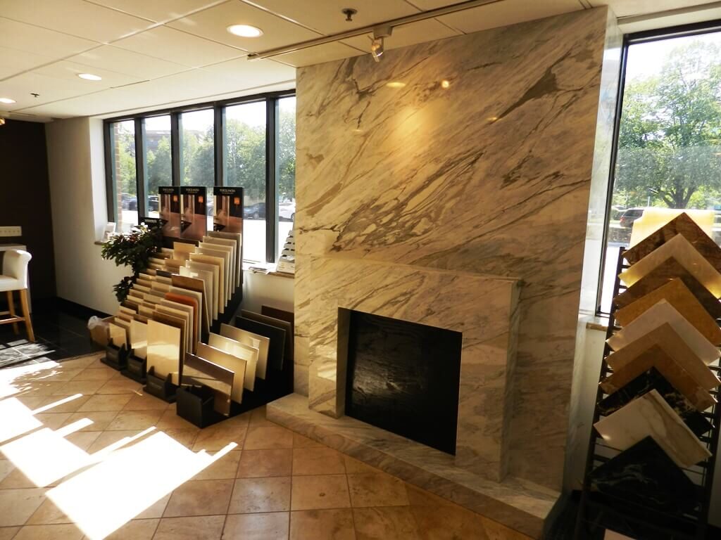 Dyna Marble Tiles Arround Fireplace