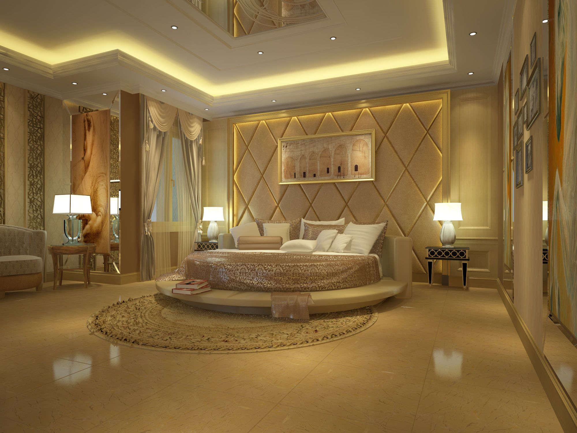 Emperador Marble Tiles In Bedroom